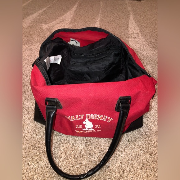 Walt Disney World 1971 Tote Carry On Gym Bag weekender Mickey Mouse ref black - Picture 1 of 6